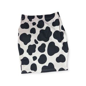 Chic Black and White Patterned Women's Pencil Skirt